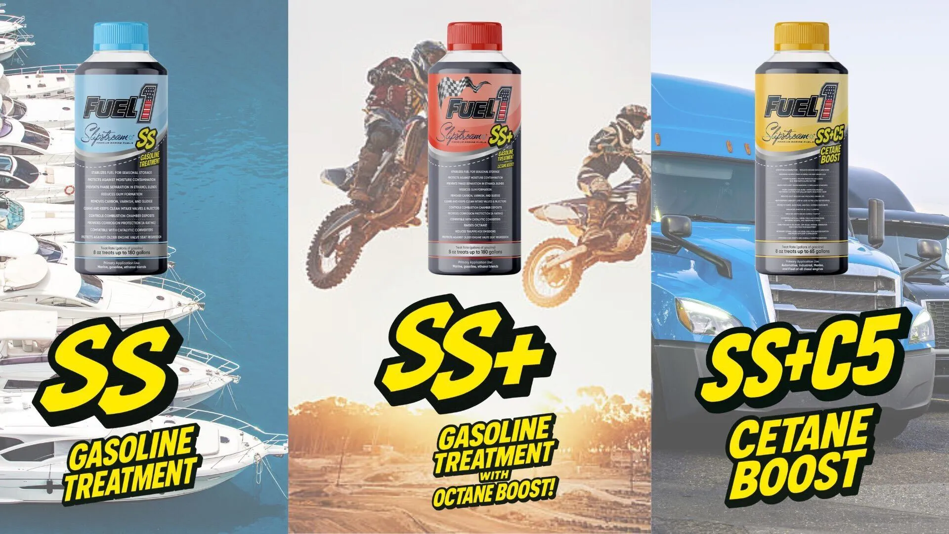 Slipstream gasoline and diesel additive bottles